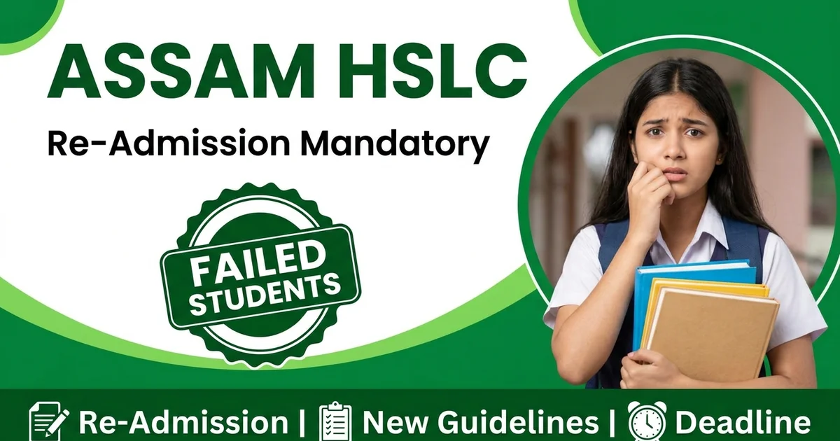 Assam HSLC 2026: Re-Admission Mandatory for Failed Class 10 Students