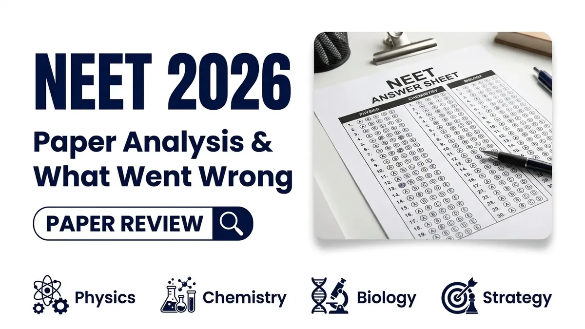 NEET 2026 Paper Analysis: Brutal Truth About Difficulty & 2027 Strategy Changes