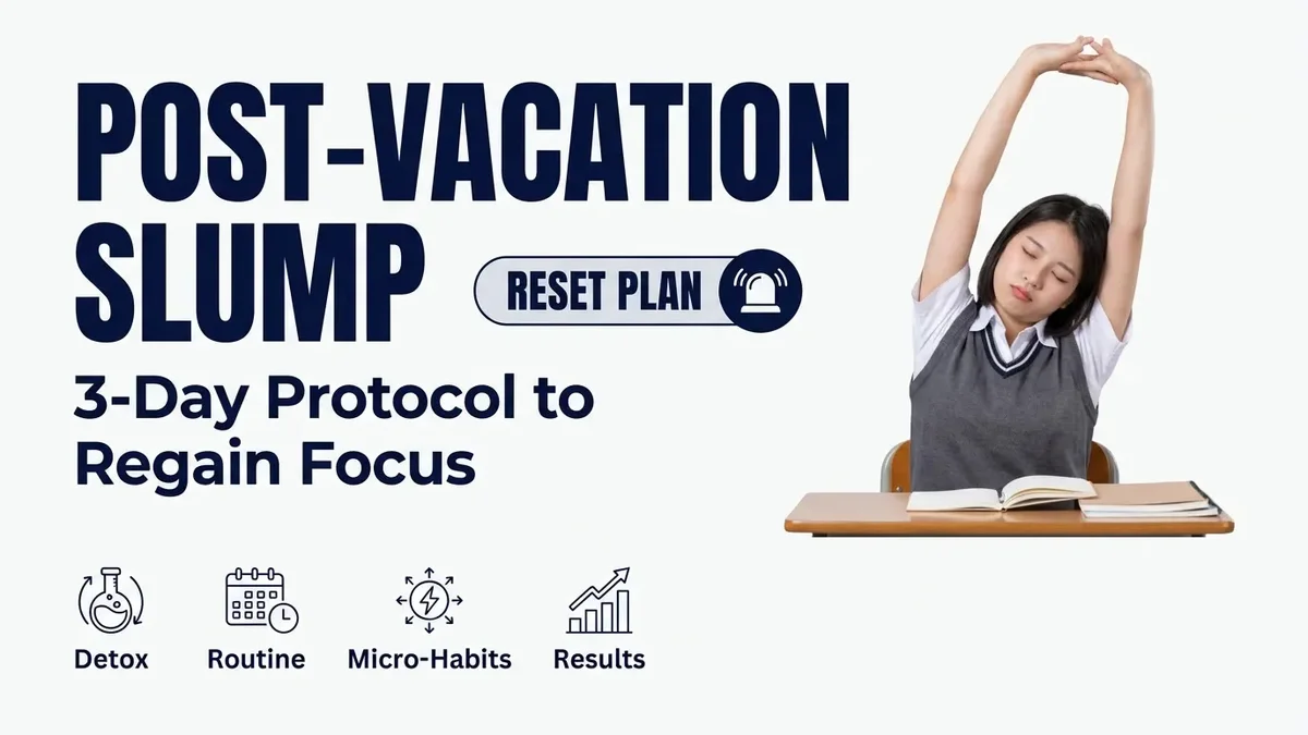 3-Day Protocol to Destroy Post-Vacation Laziness Before It Ruins Your Grades