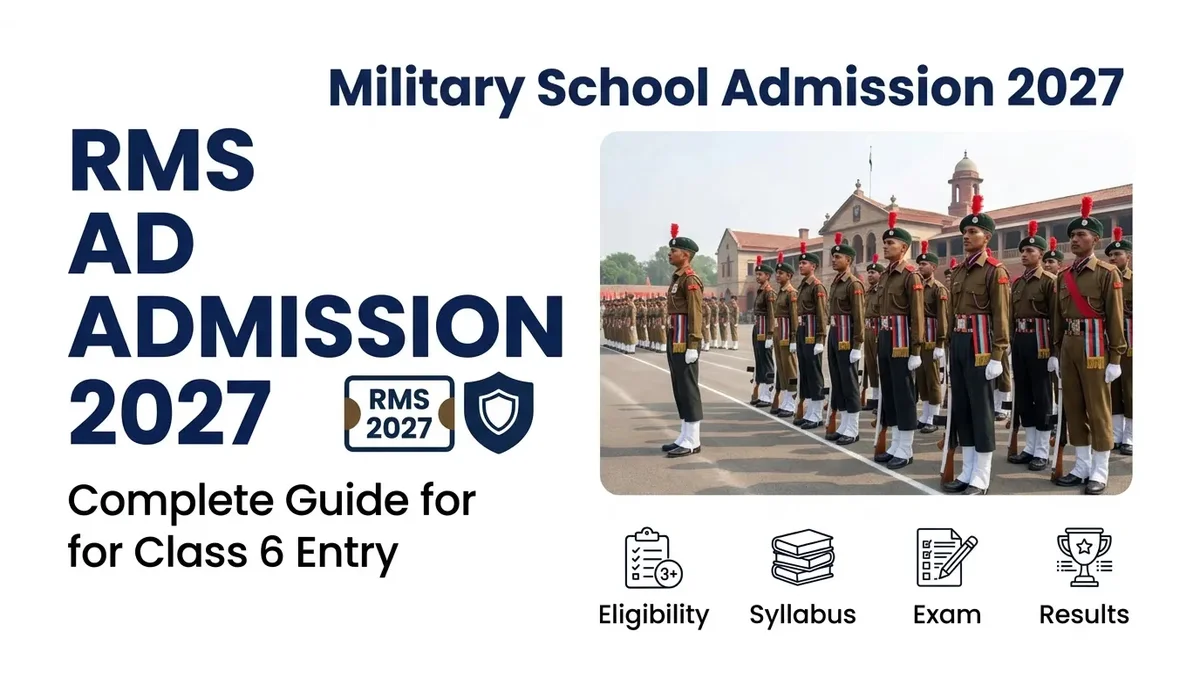 Military School Admission 2027: RMS Class 6 CET Exam, Fees & Complete Process