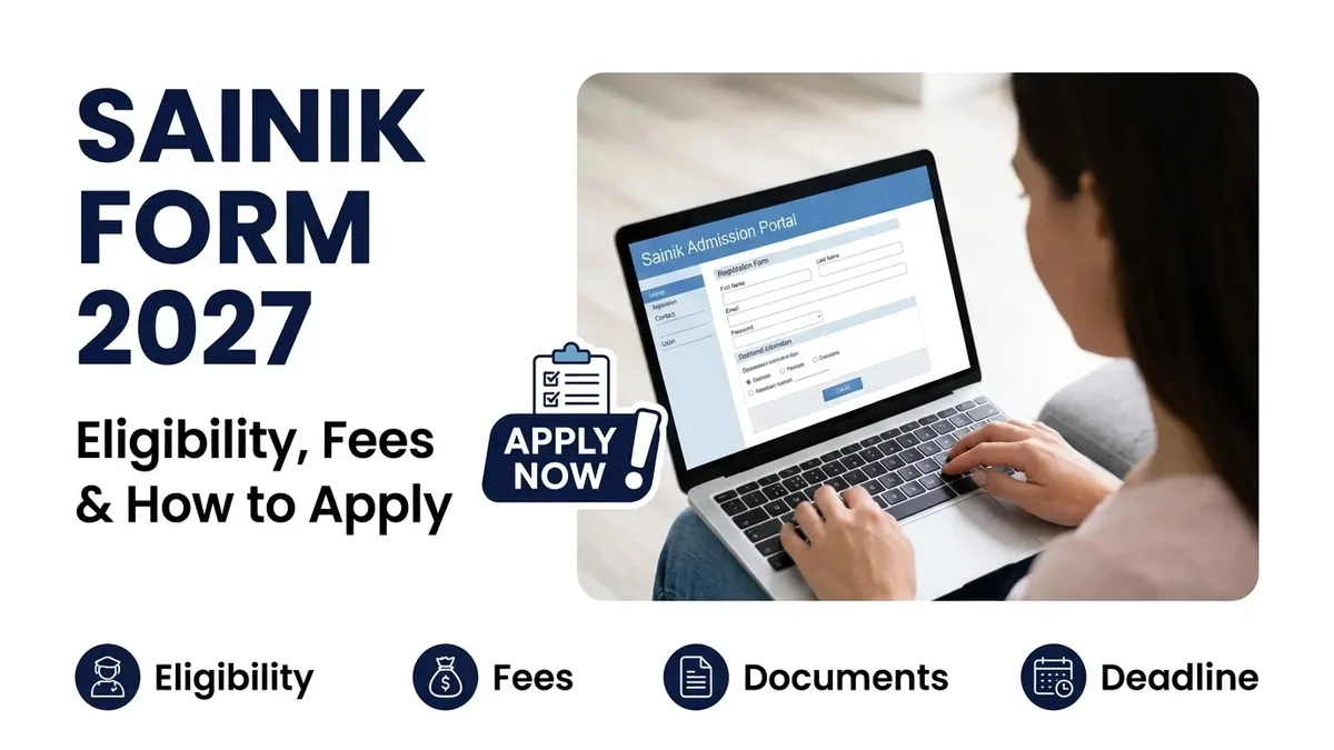 Sainik School Admission Form 2027: Eligibility, Fees & How to Apply Online