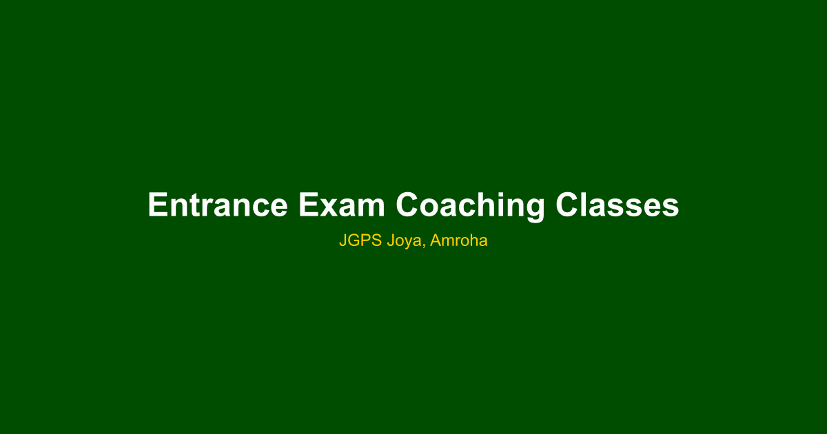 Special Coaching